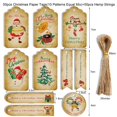 thumbnail image 1 of 50 etiquetas de papel Kraft de Feliz Navidad, etiquetas de regalo, paquete de Navidad DIY, envoltura de Papá Noel, etiqueta colgante con cuerda, regalos de boda, 1 of 5