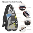 thumbnail image 3 of Lsque Cute Dinosaur Pattern Cross Chest Bag Diagonally – Premium Durable Front Chest Sling with Adjustable Padded Strap, High-Capacity Storage, 3 of 8
