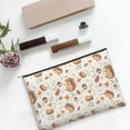 thumbnail image 6 of Zufioo Squirrel Print DuPont Paper Portable Toiletry Bag, 8.9x6.5 inch Zippered Hand-held Paper Cosmetic Bag Storage Tool Kit, 6 of 7