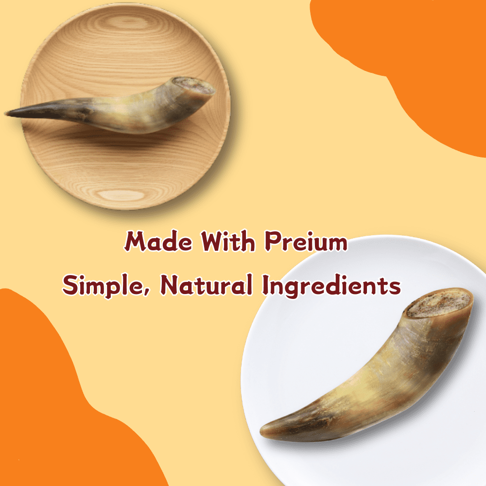 Tender Touch All-Natural Ox Horn for Dogs, A Whole and Hearty Single Ingredient Chew for Dental Care and Hours of Entertainment, 3-Count