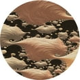 thumbnail image 1 of Ahgly Company Machine Washable Indoor Round Transitional Peru Brown Area Rugs, 7' Round, 1 of 7