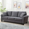 thumbnail image 2 of Aukfa 78.4" 3-Seater Sofa, Upholstered Sofa Couch for Living Room - Gray, 2 of 8