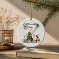 thumbnail image 3 of Name Ornaments for Christmas Tree, 3.15" Cute Deer Personalized Christmas Ornaments, Custom Initial Ornaments A-Z Letter Keepsake Gifts, 2D Acrylic Xmas Tree Decorations, 3 of 5