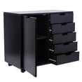 thumbnail image 2 of Wood Filing Cabinet, 5 Drawers plus 2-compartment Cabinet, Black Color, 2 of 11