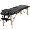 thumbnail image 2 of Renwick Adjustable Folding Wooden Massage Table, 84" x 32.3", Black, 2 of 8