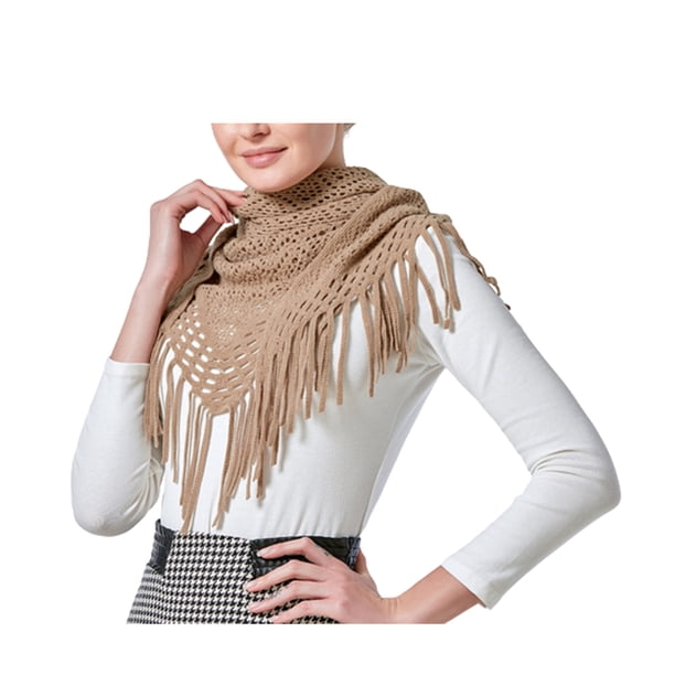 Minnieouse Bufanda de mujer, chal cálido Triangular de invierno, capa térmica decorativa para clima frío, ropa informal, abrigos decorativos Abrigos y chamarras Caqui Minnieouse AP013399-04