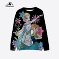 thumbnail image 3 of Jersey deportivo holgado de manga larga con estampado de dibujos animados Y2k de princesas de Disney para mujer, jersey de cuello redondo informal de moda de primavera, 3 of 5