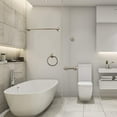 thumbnail image 4 of SENTO ROBIKI Modern Nickel Bathroom Hardware Accessories Set, Includes Robe Hook, Toilet Paper Holder, Towel Ring, 24" Towel Bar, Duty Metal Bath Hardware Set Wall Mounted (Satin Nickel), 4 of 8
