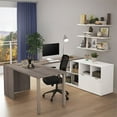 thumbnail image 2 of Atlin Designs U Shape Computer Desk in Bark Gray and White, 2 of 3