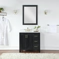thumbnail image 3 of Ivy 28" Rectangular Bathroom Wood Framed Wall Mirror in Black&nbsp;Oak, 3 of 11