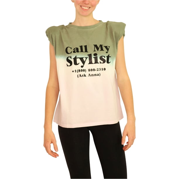 Camiseta de tirantes para mujer Elevenparis Call My Stylist Dipdye XS