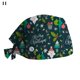 thumbnail image 1 of Gorro sanitario de algodón con estampado Floral para enfermera, gorro cómodo con banda para el sudor y estampado de dibujos animados, para Navidad, 2022, 1 of 4