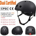 thumbnail image 5 of CONAVAS Skateboard Helmet Kids, Adjustable Skating Helmet,Breathable ABS Hard Shell Scooter Helmet for Multi-Sport Skateboarding Roller Skate BMX Boys Girls Ages 5-14 Children and Teens - Black - S, 5 of 7