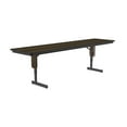 thumbnail image 4 of Correll Adjustable Height 3/4" High Pressure Folding Seminar Table in Walnut, 4 of 10