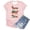 Pink, variant on Christmas Shirts for Women Short Sleeve Crewneck Casual Funny Dachshund through The Snow Graphic T Shirts Holiday Tops