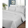 thumbnail image 2 of Super Soft & Luxury Duvet Cover Set 3 Piece -600 Thread Count, 1 Duvet Cover with Zipper Closure & 2 Pillow Cover, 100% Egyptian Cotton Comforter Cover-Light Gray Stripe, Twin Size, 2 of 5