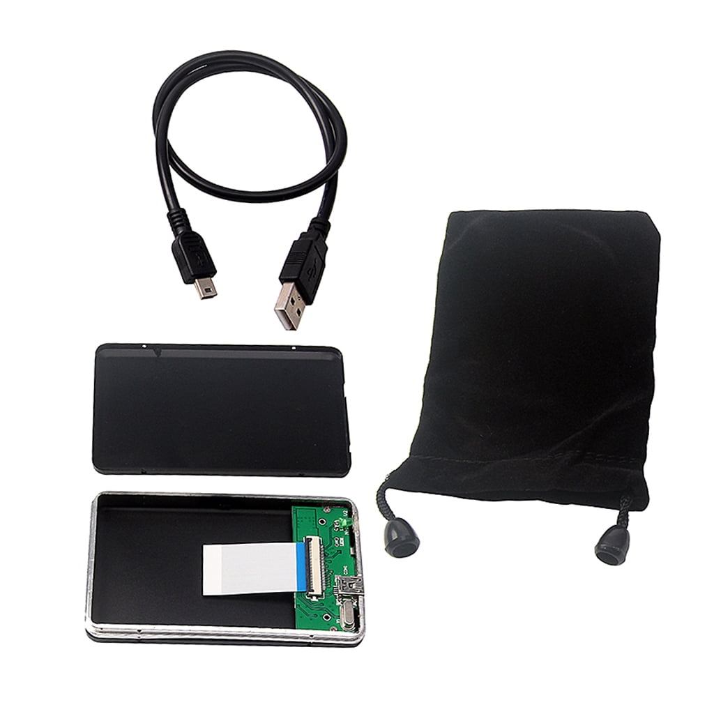 LeeQinersw 2Pieces Mini Hard Drive Enclosure, USB 2.0 to 1.8 Inch CE ZIF Aluminium External