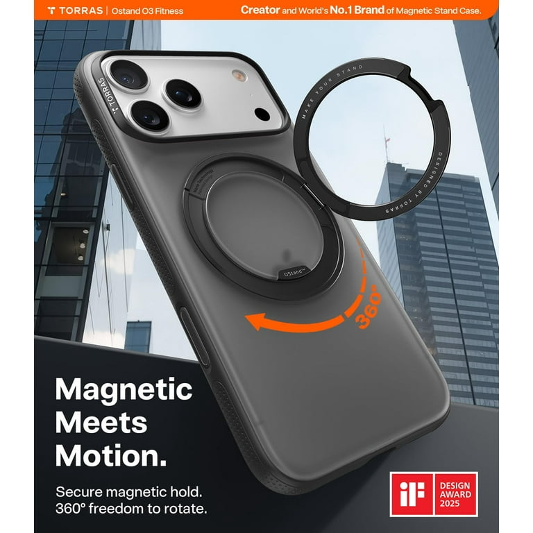 TORRAS O3 Fitness for iPhone 17 Pro Max Case, Fit for MagSafe with