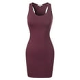 thumbnail image 6 of MixMatchy Women's Fitted Sleeveless Sexy Bodycon Round Neck Mini Dress, 6 of 7