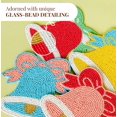 thumbnail image 4 of Juego de 4 posavasos redondos con cuentas Folkulture, 10 cm, para Navidad, 4 of 8