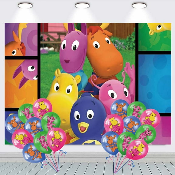The Backyardigans Party Decorations Backdrop Banner Balloons Taspestry Wall Decor Background Poster Decor Supplies