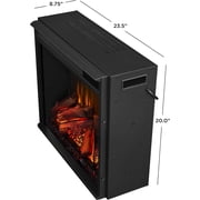 Real Flame Valmont 74 Electric Fireplace TV Stand in Chestnut Oak