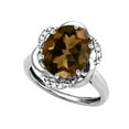 thumbnail image 2 of Star K � Large Oval 12x10mm Genuine Smoky Quartz Knot Big Stone Ring, 2 of 9