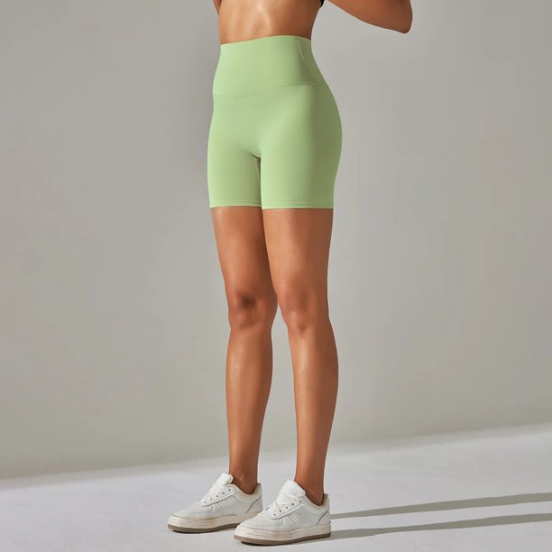 Pantalones cortos deportivos para mujer, a prueba de sentadillas, cintura alta, suaves, para Fitness, gimnasio, Push Ups, mallas ajustadas para Yoga, pantalones cortos para ciclismo atlético