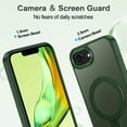 thumbnail image 5 of CASEFIV for iPhone 16e Case,with Magnetic Invisible Stand [Military Drop Protection] [Compatible with MagSafe] Shockproof Slim Translucent Anti-Slip,Green, 5 of 7