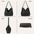 thumbnail image 3 of FALAN MULE Tote Handbags for Women Convertible Backpack Purses PU Leather Hobo Bags, 3 of 8