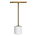 thumbnail image 6 of Simpli Home Turner 12 inch Wide Solid Mango/Genuine Marble/Iron Modern End Table in Natural/Antique Brass/White, 6 of 6