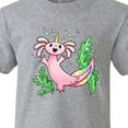 thumbnail image 4 of Inktastic Axolotl Unicorn with Rainbow Tail, Bubbles and Seaweed. Youth T-Shirt, 4 of 5