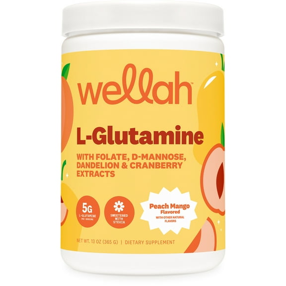 L-Glutamine Peach Mango (50 Servings) - 5g L-Glutamine Per Serving, Sweetened with Stevia