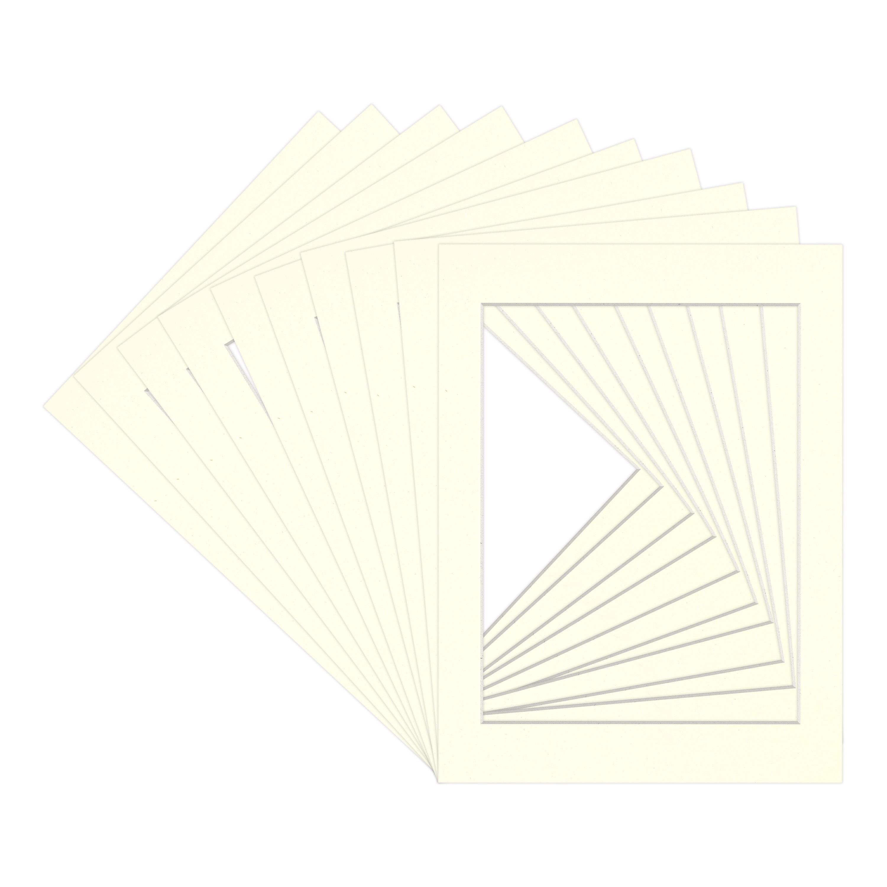 Cream Linen Picture Frame Mat for 18x24 Frames - Fits 13x19 Photos - 10 Mats
