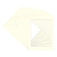 thumbnail image 3 of Cream Linen Picture Frame Mat for 12x16 Frames - Fits 8x10 Photos - 10 Mats, 3 of 7