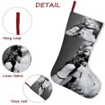 thumbnail image 5 of Madonna Tema: Calcetines de Navidad, fino lino blanco para colgar en escaleras y chimenea, decoración navideña para el hogar, regalo de Navidad. 54cm × 38cm, 5 of 5