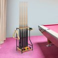 thumbnail image 6 of Billiard Cue Rack with Side Table, Pool Stick Holder Organizer for 8 Cues, Balls, and Accessories, 6 of 6