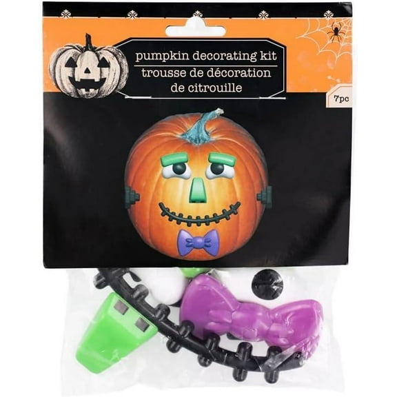 Pumpkin Decorating Craft Kit Plastic Push in No Carving (Boy)