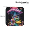 thumbnail image 2 of KLL Drink Coasters Set Square of 4,PU Leather Absorbent Coasters Set Decorative Coffee Cup Coasters Housewarming Gift for Home Decor-Colorful Mushroom, 2 of 5