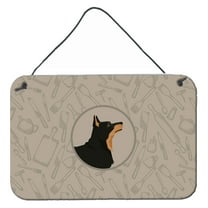 Carolines Treasures CK2197DS812 Lancashire Terrier In the Kitchen Wall or Door Hanging Prints  8x12 multicolor