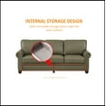 thumbnail image 2 of Classic Living Room Nails Sofa Grey Faux Leather, 2 of 9