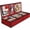 Red, variant on 41.5" Wrapping Paper Storage Organizer - Fits 40 Rolls with Adjustable Straps, Interior Divider for Ribbons & Bows, 3 Clear Pockets for Gift Bags & Tools, 41.5''L x 16''W, Red