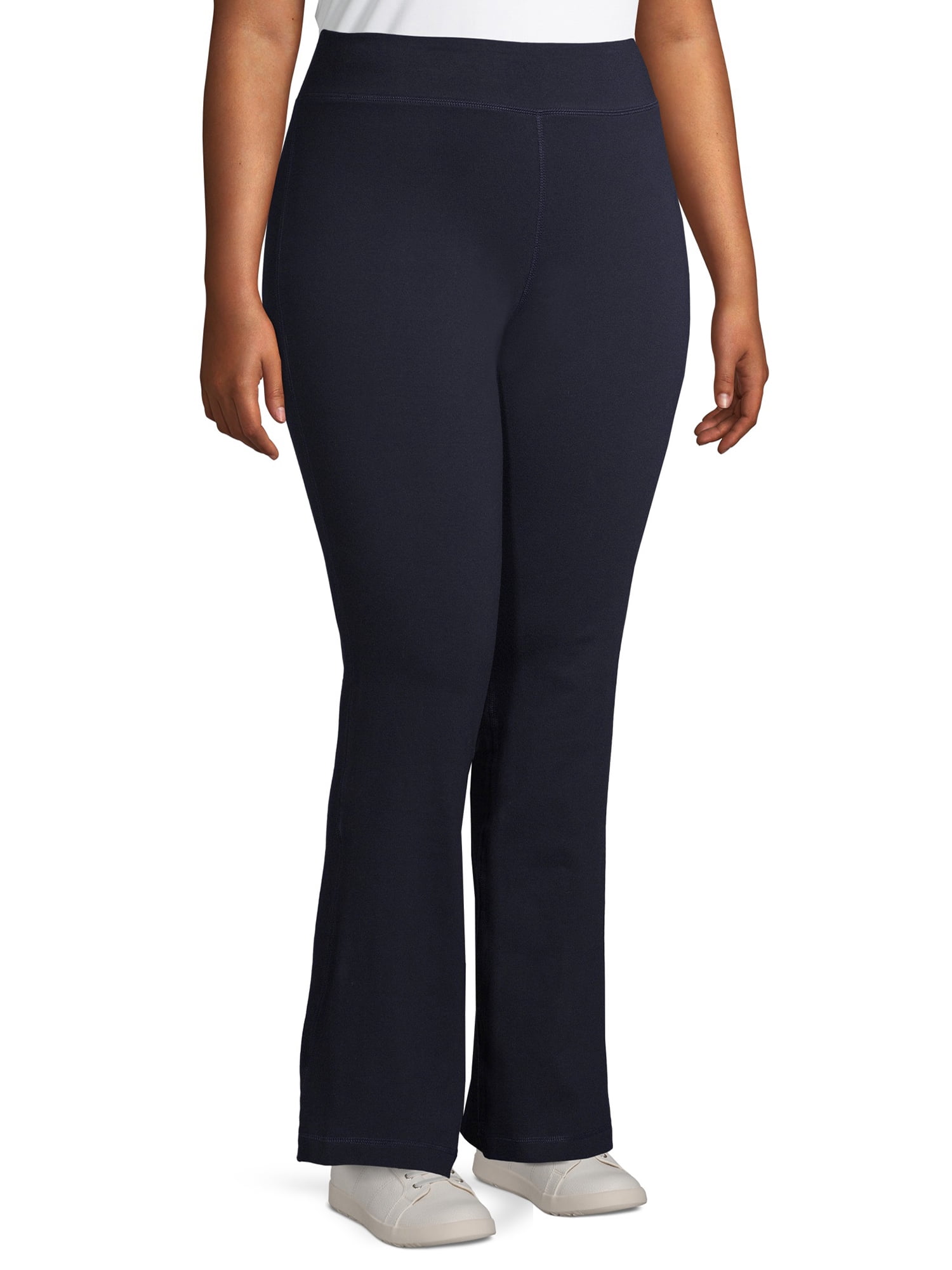 Athletic Works Women’s and Women's Plus Stretch Cotton Blend Straight Leg Pants