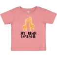 thumbnail image 3 of Inktastic My Gran Loves Me Giraffe Girls Baby T-Shirt, 3 of 5