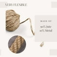 thumbnail image 3 of Elegant Rope Curtain Tie Back - Decorative Holdback for Drapes and Curtains - Perfect for Living Room, Bedroom or Office Decor - Jute, 3 of 7