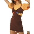 thumbnail image 3 of Kiapeise Womens Sexy Knitted Halter Neck Dress Backless Club Streetwear, 3 of 8