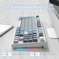 thumbnail image 5 of ATTACK SHARKR K86 Wireless Mechanical Keyboard Apex Pro TKL 75%, 2.4G/Bluetooth/USB-C Wired Gaming Keyboard M75, Gasket Mount with TFT Color Display & Knob, RGB Backlit, Hot Swappable Linear Switch, 5 of 9