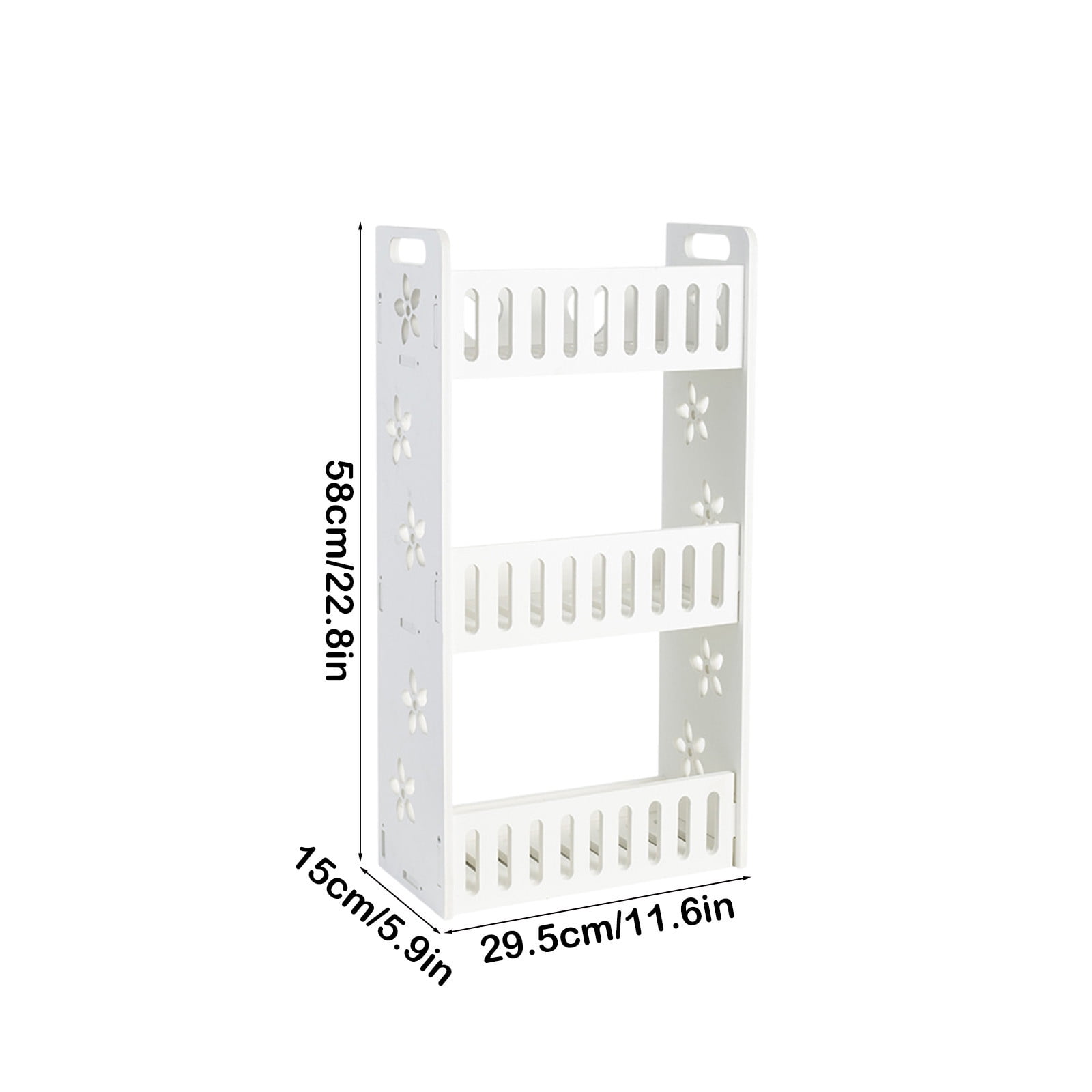 Gnmfd 3 Tier Wall Mounted Bathroom Organizer for Shower Storage, Space Saving Bathroom Rack for Shampoo Towels Toiletries, Rustproof Waterproof PVC, Apartment Dorm Laundry Room Storage Solution