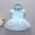 thumbnail image 4 of Emy Dola Baby Girls Romper Onesie Dress Princess Fairy Bodysuit Tutu Dress with Headband Newborn Infant Party Fancy Dresses Outfits, 4 of 11
