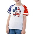 thumbnail image 2 of GERsome Boys Girls T-Shirts for 4th of July, Unisex Kids Short Sleeve Crewneck Tees American Flag Patriotic Graphic Tshirts, 7-8 Years, 2 of 4